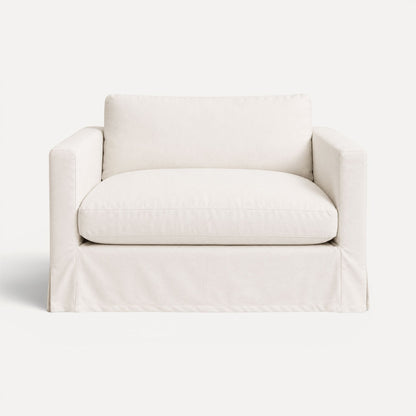 Byron Loveseat - 1.5 Seater Living Furniture Beachwood Designs Chalk Linen Cotton 