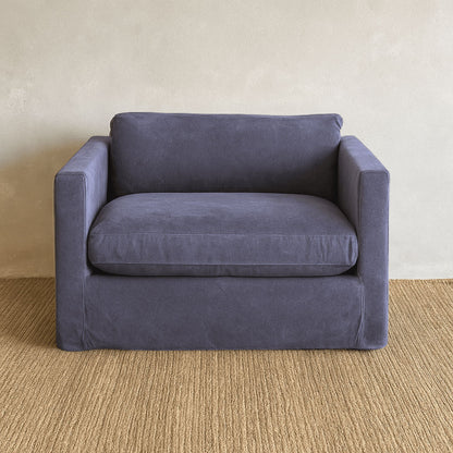 Byron Loveseat - 1.5 Seater Living Furniture Beachwood Designs Cobalt Linen 