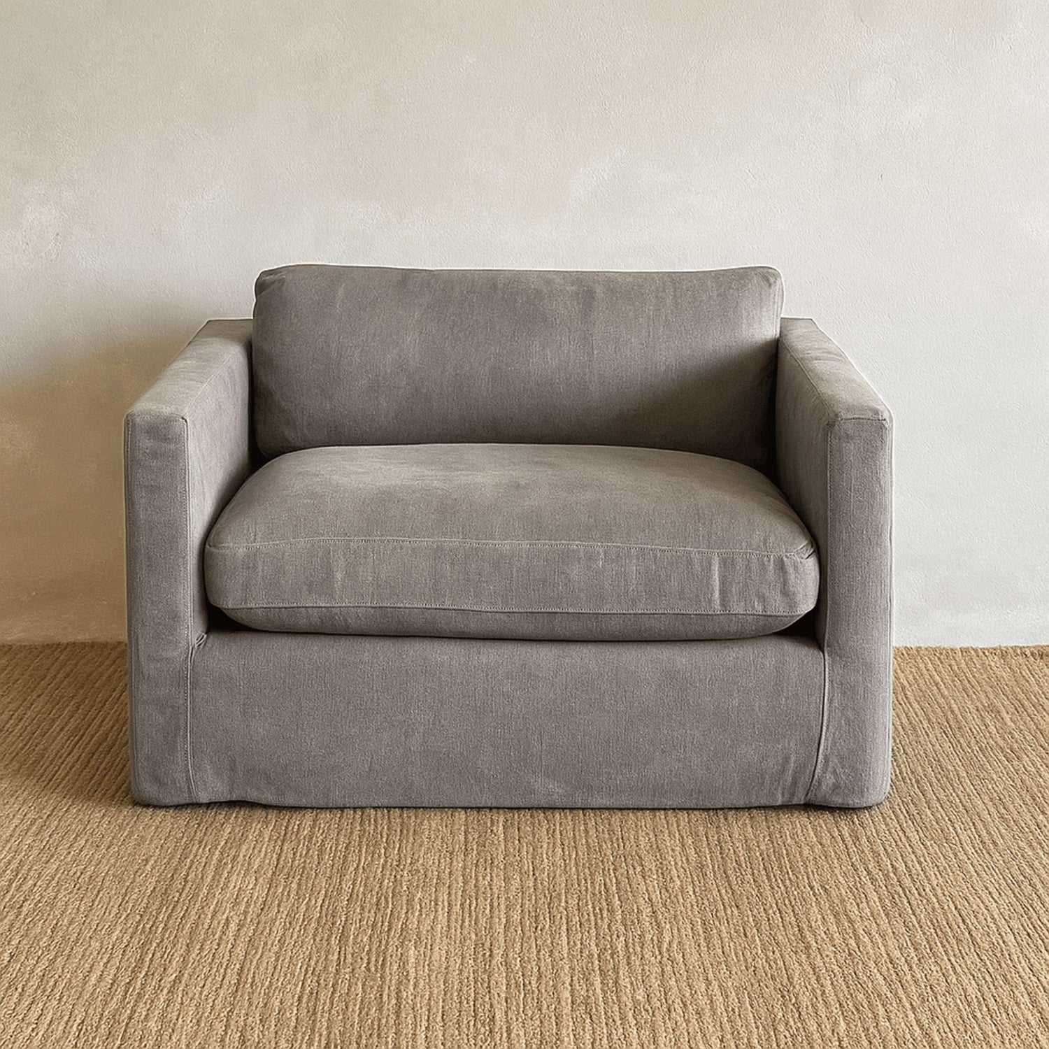 Byron Loveseat - 1.5 Seater Living Furniture Beachwood Designs Grey Linen 
