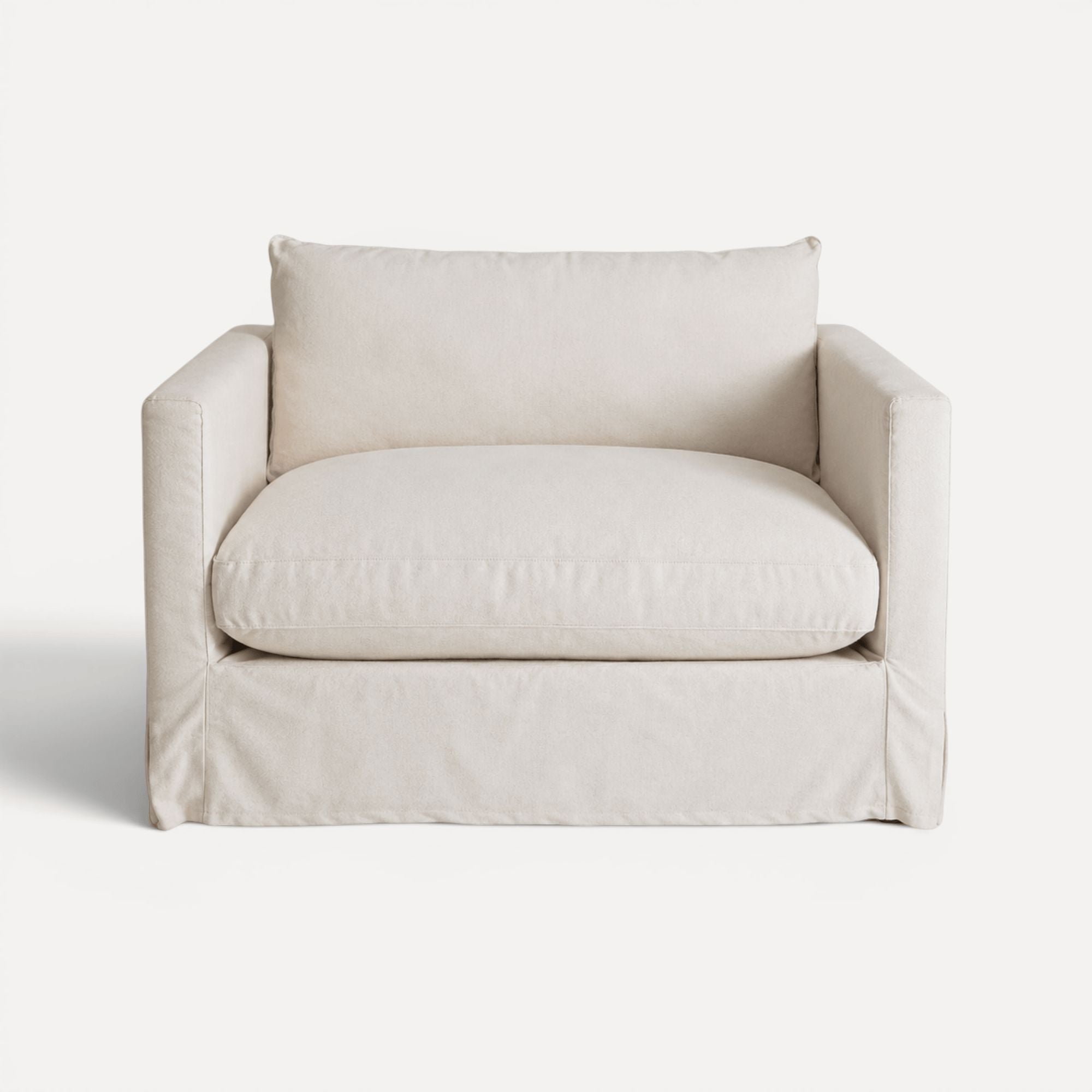 Byron Loveseat - 1.5 Seater Living Furniture Beachwood Designs Salt & Pepper Linen Cotton 
