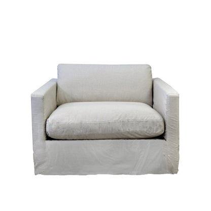 Byron Loveseat - 1.5 Seater Living Furniture Beachwood Designs Salt &amp; Pepper Linen Cotton 