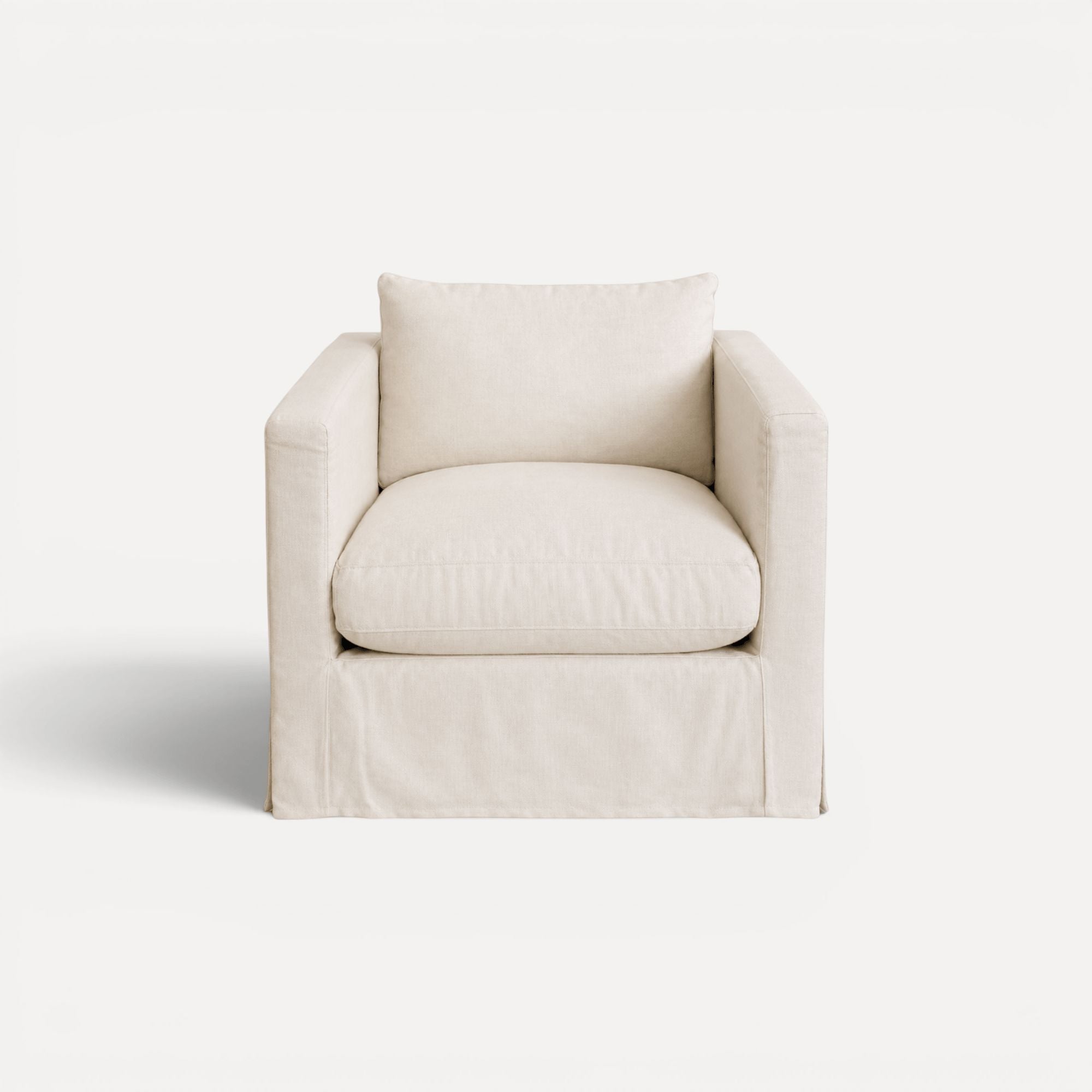 Byron Sofa - 1 Seater Living Furniture Beachwood Designs Salt &amp; Pepper Linen Cotton 