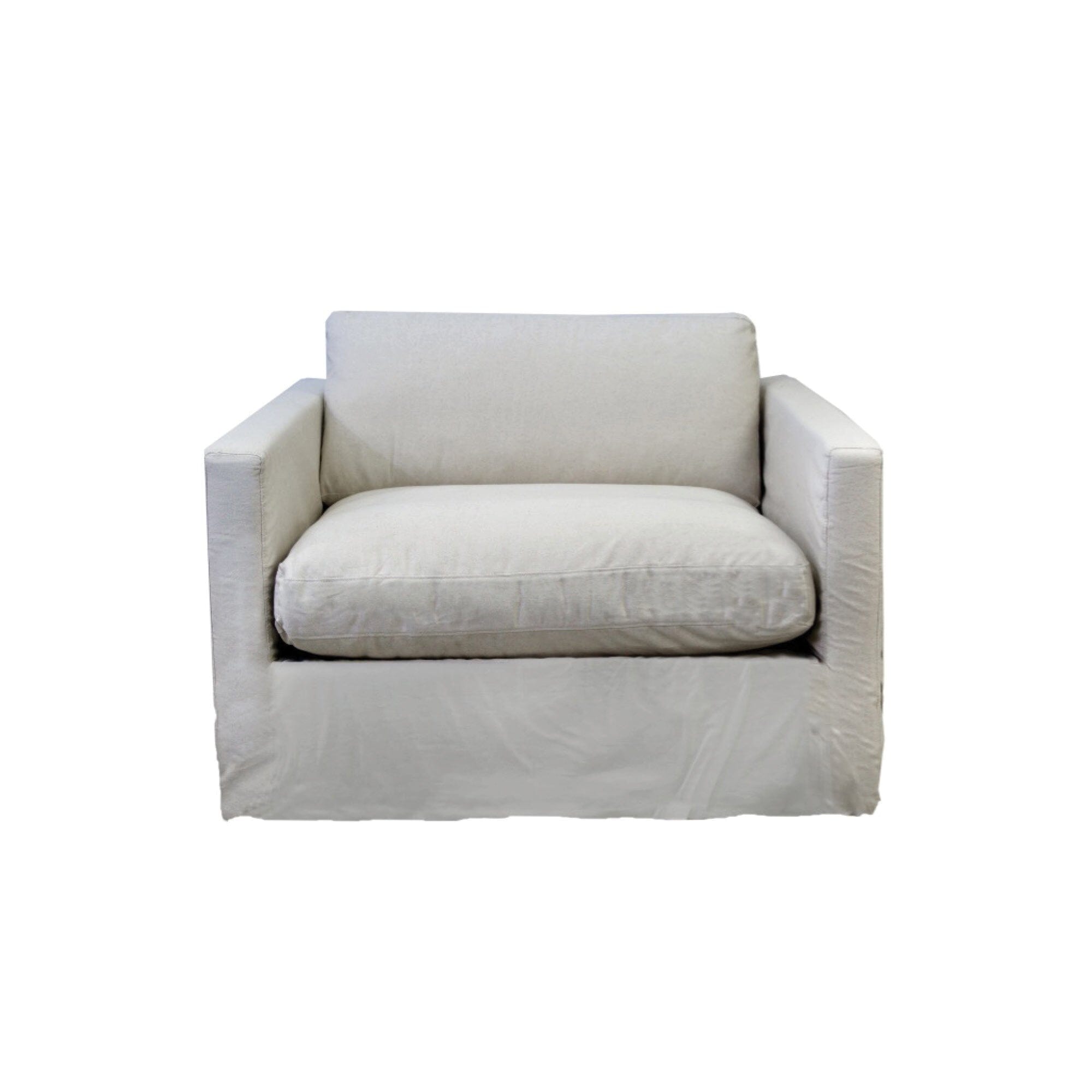 Byron Sofa - 1 Seater Living Furniture Beachwood Designs Salt &amp; Pepper Linen Cotton 