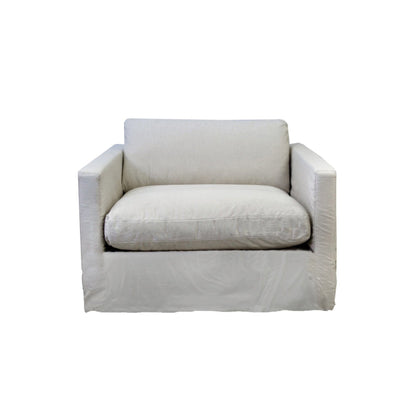 Byron Sofa - 1 Seater Living Furniture Beachwood Designs Salt &amp; Pepper Linen Cotton 