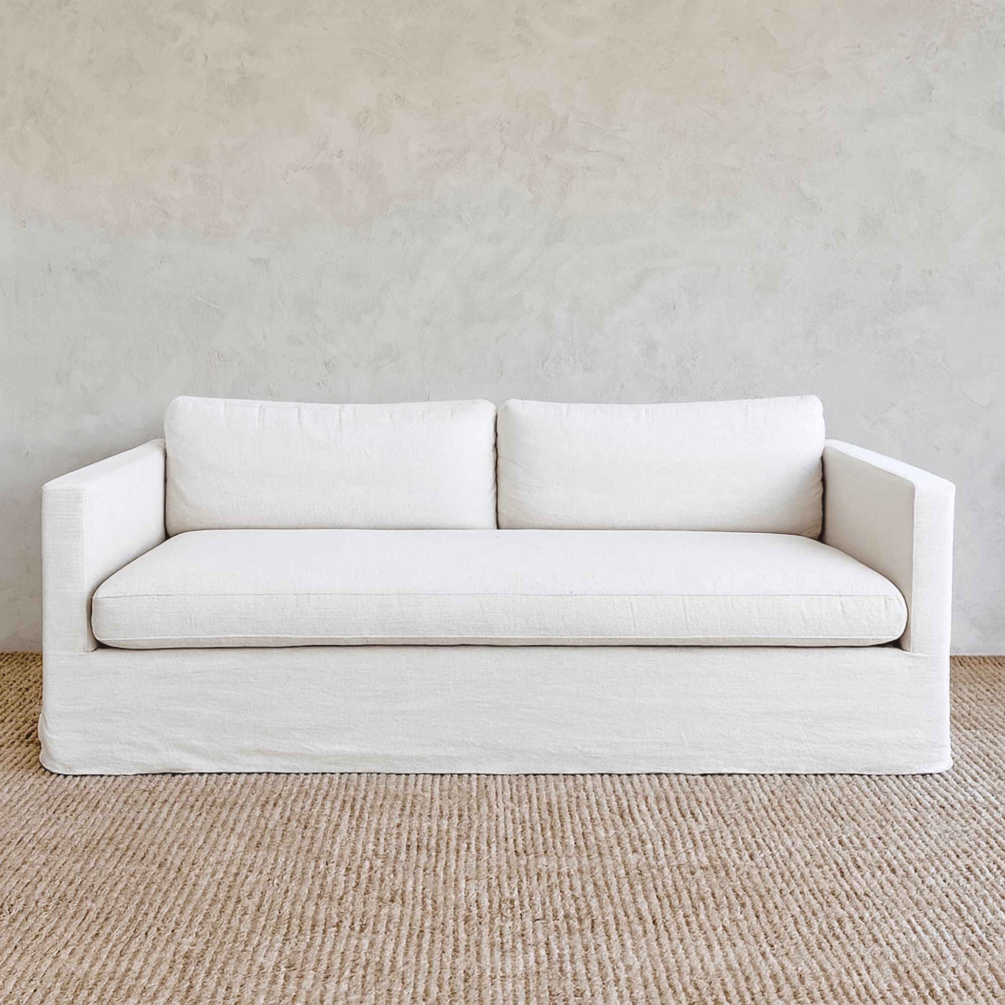 Byron Sofa - 3 Seater Living Furniture Beachwood Designs Chalk Linen Cotton 