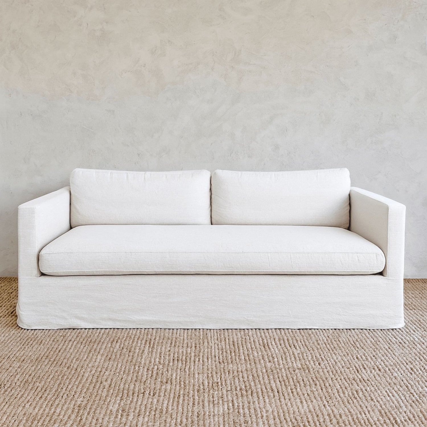 Byron Sofa - 3 Seater Living Furniture Beachwood Designs Chalk Linen Cotton 