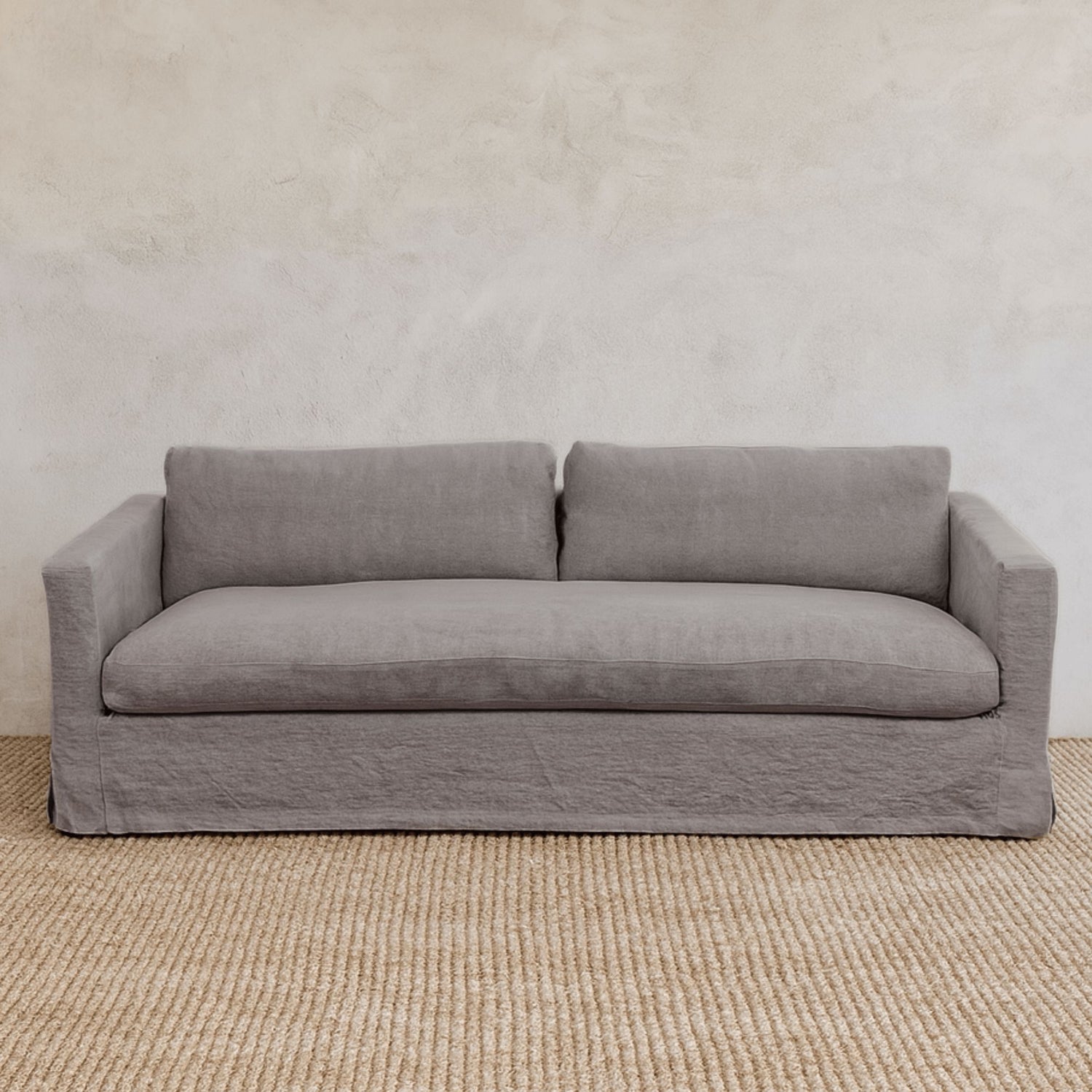 Byron Sofa - 3 Seater Living Furniture Beachwood Designs Grey Linen 