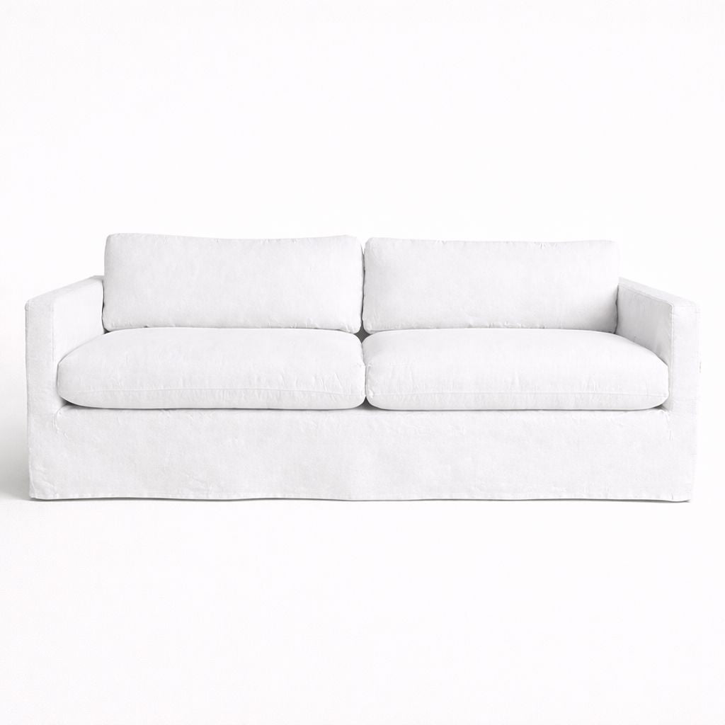 Byron Sofa - 4 Seater Living Furniture Beachwood Designs Chalk Linen Cotton
