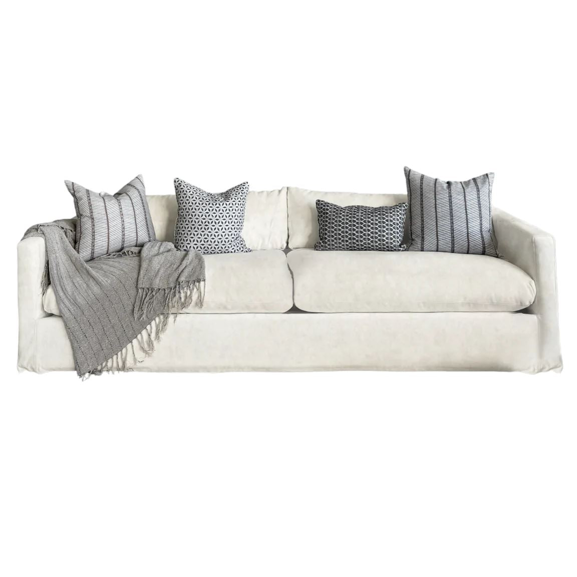 Byron Sofa - 4 Seater Living Furniture Beachwood Designs Chalk Linen Cotton 