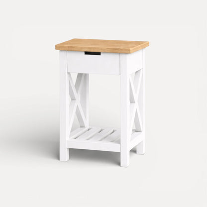 Caribbean Bedside L450mm - 1 Drawer Bedroom Furniture Beachwood Designs 