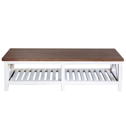 Caribbean Coffee Table Living Furniture Beachwood Designs White &amp; Weathered Oak