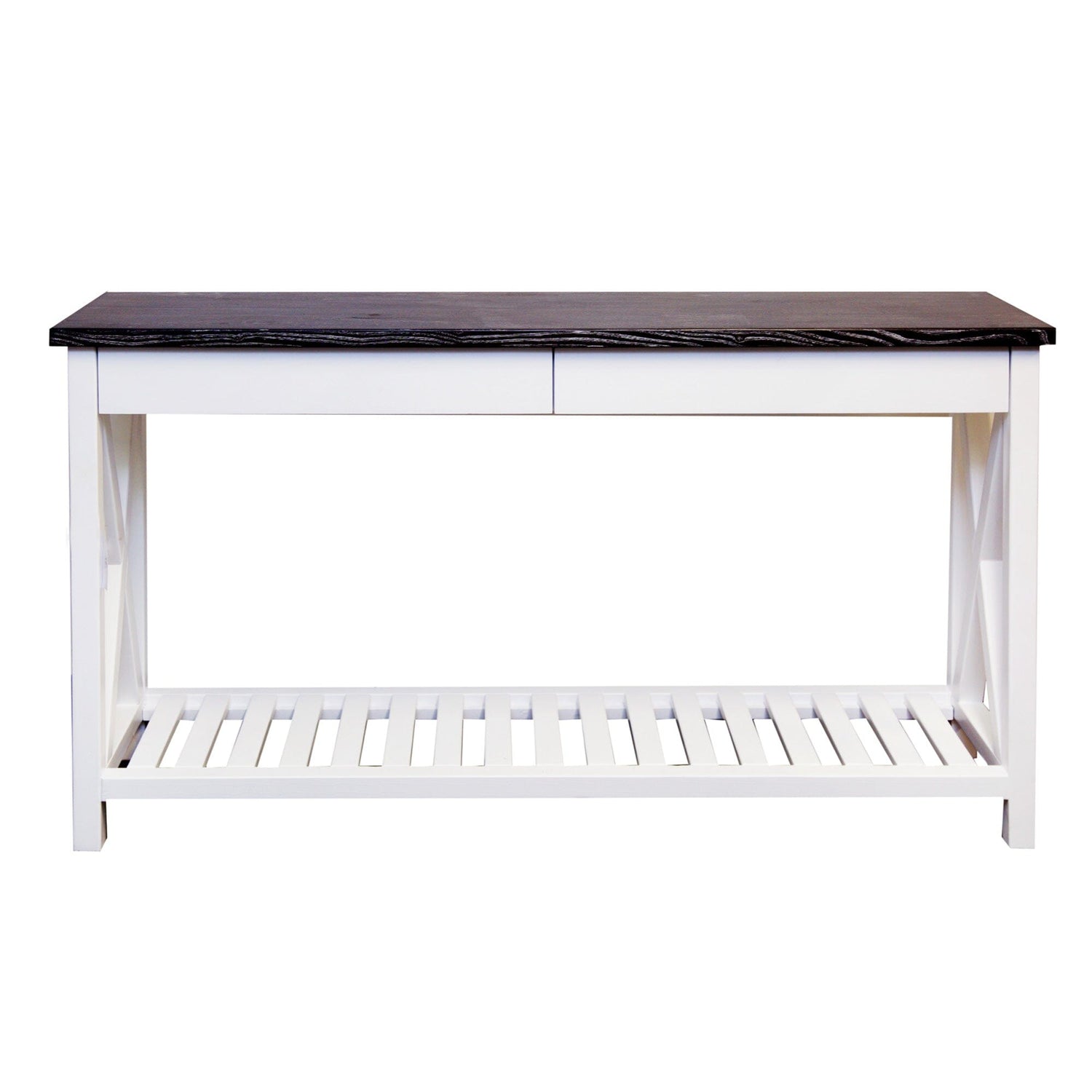 Caribbean Console &amp; Drawers L1400mm Living Furniture Beachwood Designs White &amp; Grey Limed 