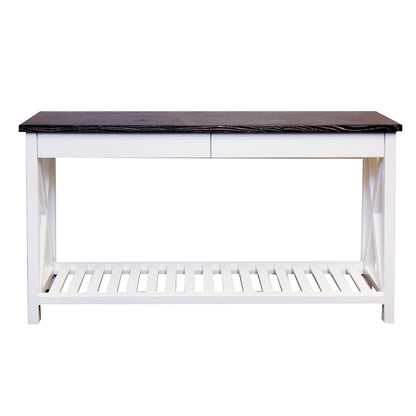 Caribbean Console &amp; Drawers L1400mm Living Furniture Beachwood Designs White &amp; Grey Limed 