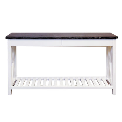 Caribbean Console &amp; Drawers L1400mm Living Furniture Beachwood Designs White &amp; Grey Limed