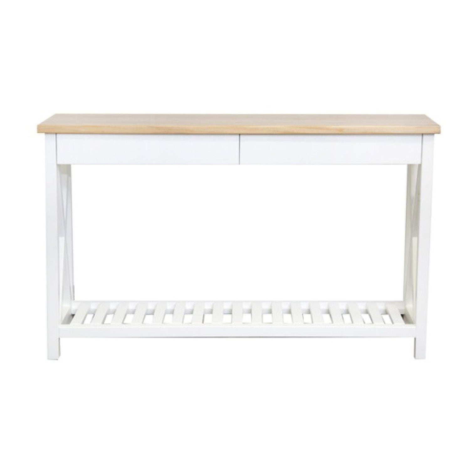 Caribbean Console &amp; Drawers L1400mm Living Furniture Beachwood Designs White &amp; Limed Ash