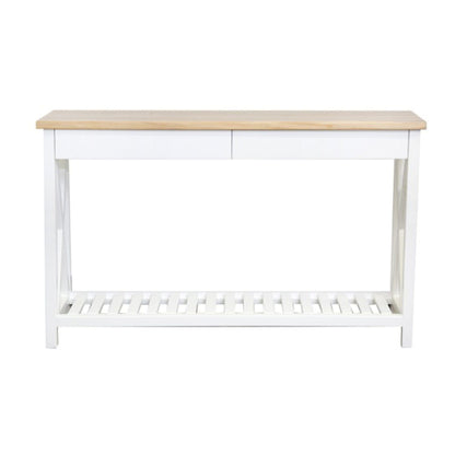 Caribbean Console &amp; Drawers L1400mm Living Furniture Beachwood Designs White &amp; Limed Ash