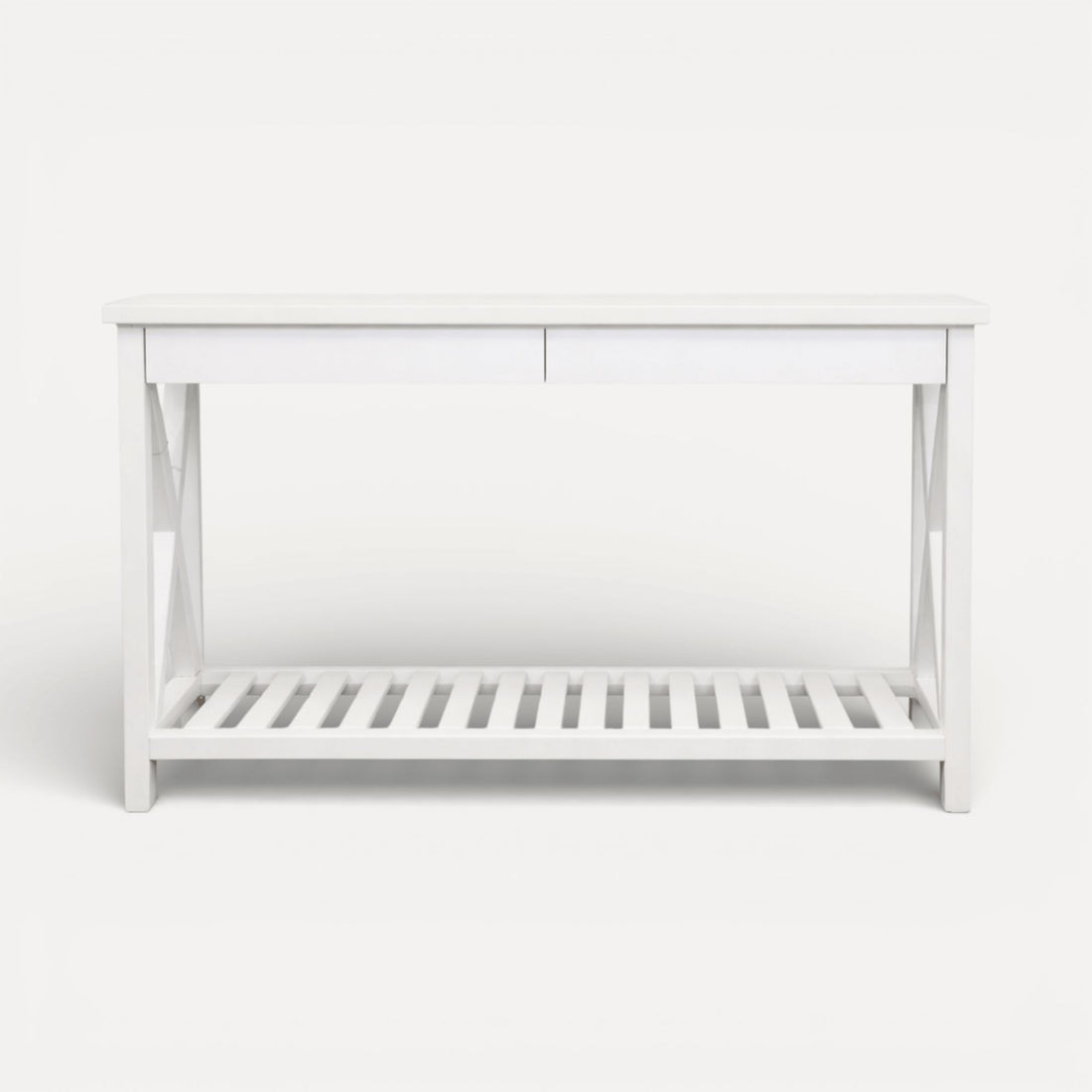 Caribbean Console & Drawers L1600mm Living Furniture Beachwood Designs White Enamel