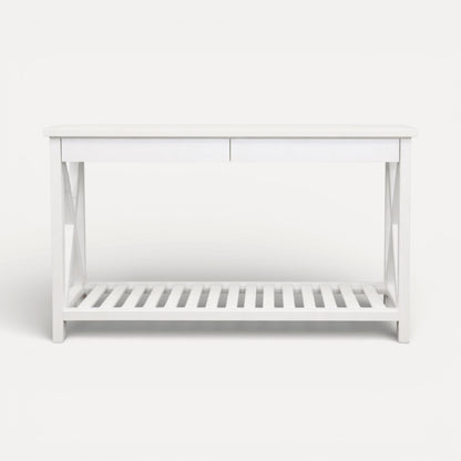 Caribbean Console &amp; Drawers L1600mm Living Furniture Beachwood Designs White Enamel 
