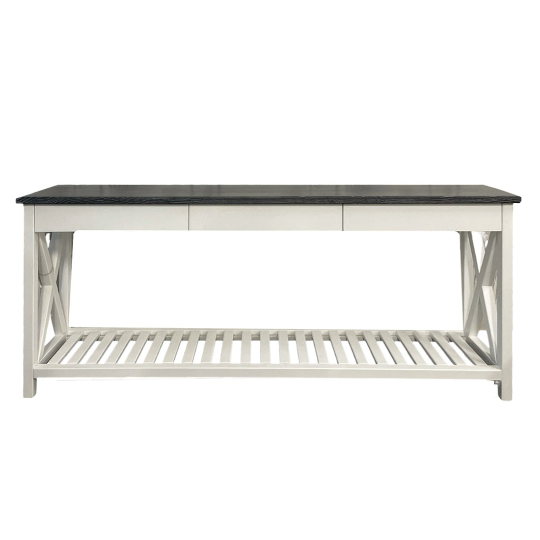 Caribbean Console &amp; Drawers L1800mm Beachwood Designs White &amp; Grey Limed 