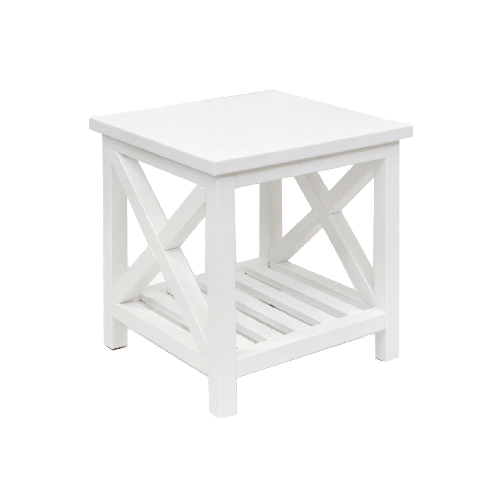 Caribbean Side Table Living Furniture Beachwood Designs White 