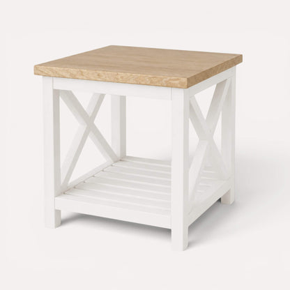 Caribbean Side Table Living Furniture Beachwood Designs White &amp; Limed Ash 