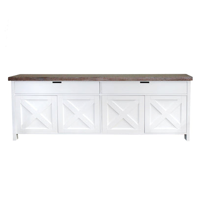 Caribbean Sideboard L2000mm Living Furniture Beachwood Designs White &amp; Grey Limed 