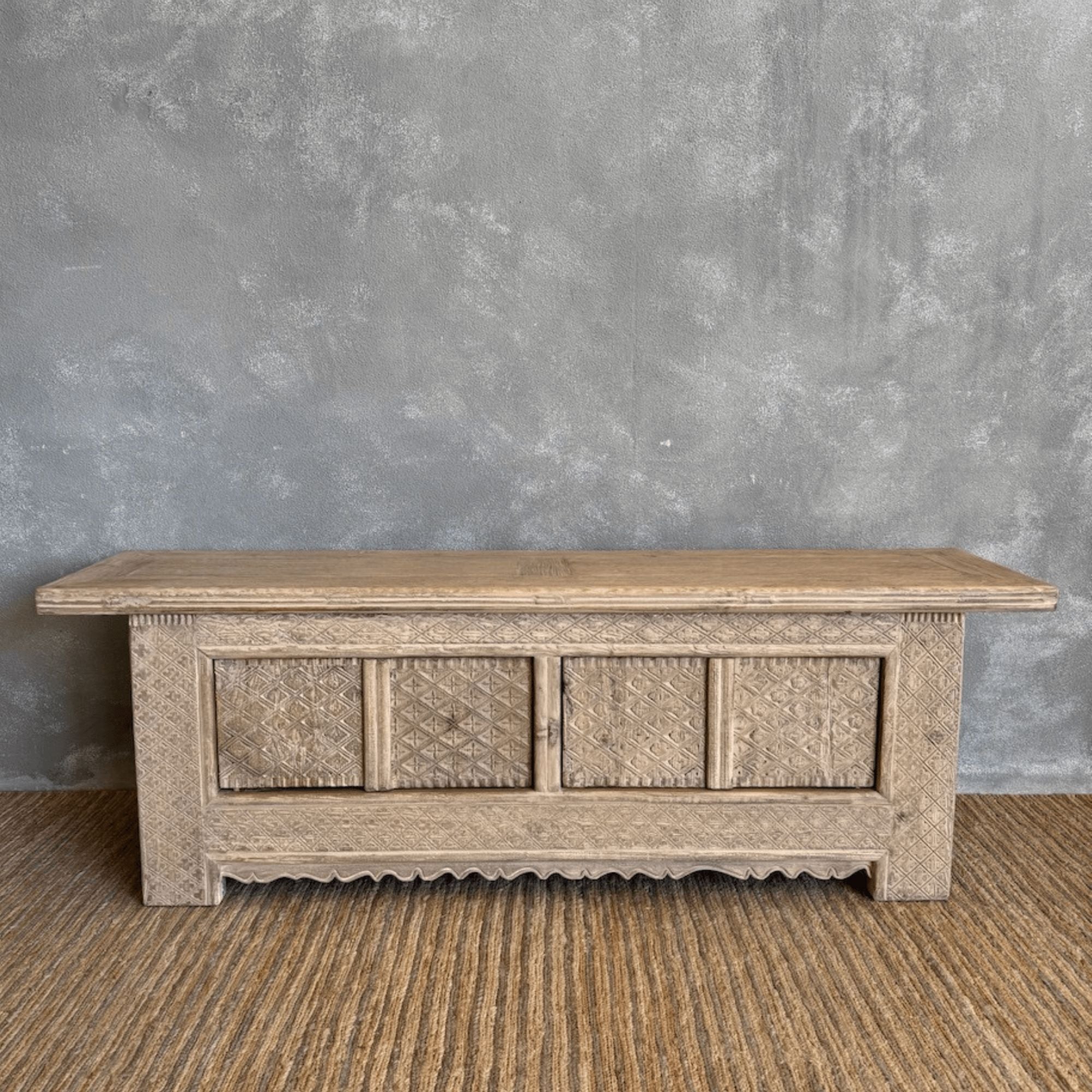 Carved Elm Media Unit L1800mm Living Furniture Beachwood Designs 