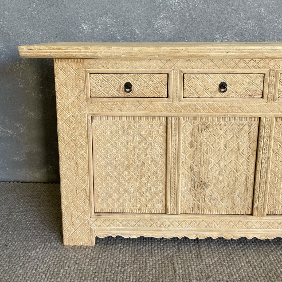 Carved Elm Sideboard L2000mm Living Furniture Beachwood Designs