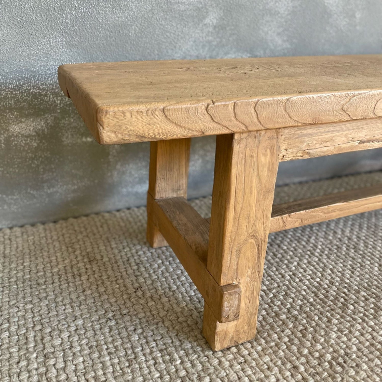 Chunky Elm Bench Seat L1550mm Dining Furniture Beachwood Designs 