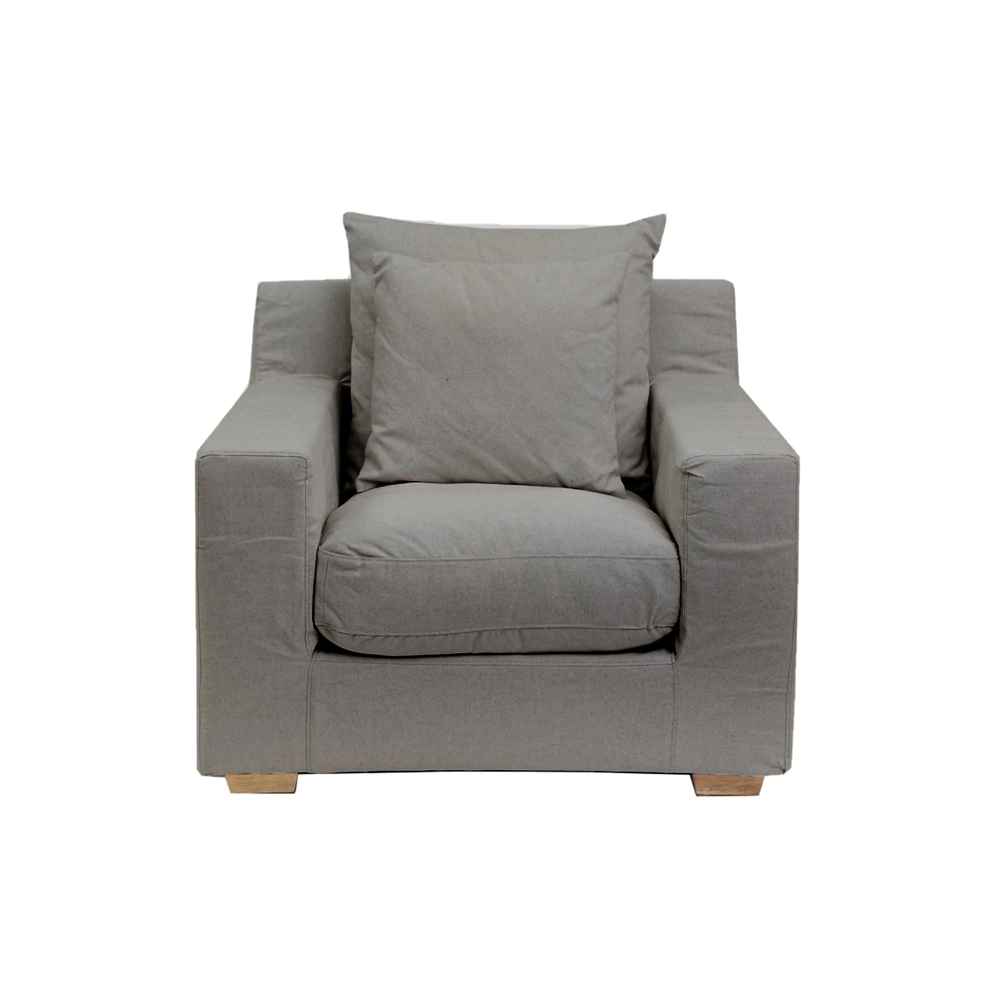 Clareville Sofa - 1 Seater Living Furniture Beachwood Designs Grey Linen 