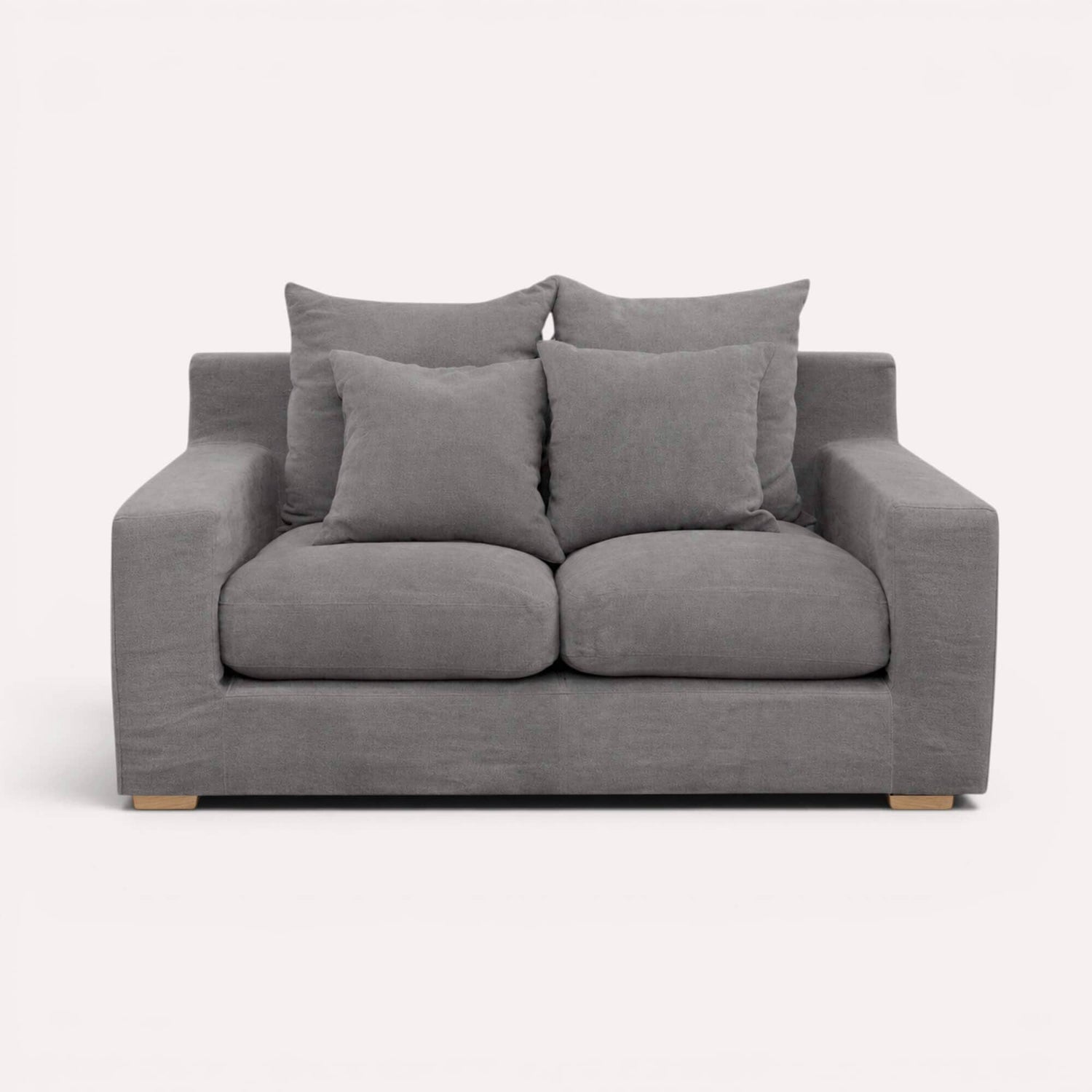 Clareville Sofa - 2 Seater Living Furniture Beachwood Designs Grey Linen 