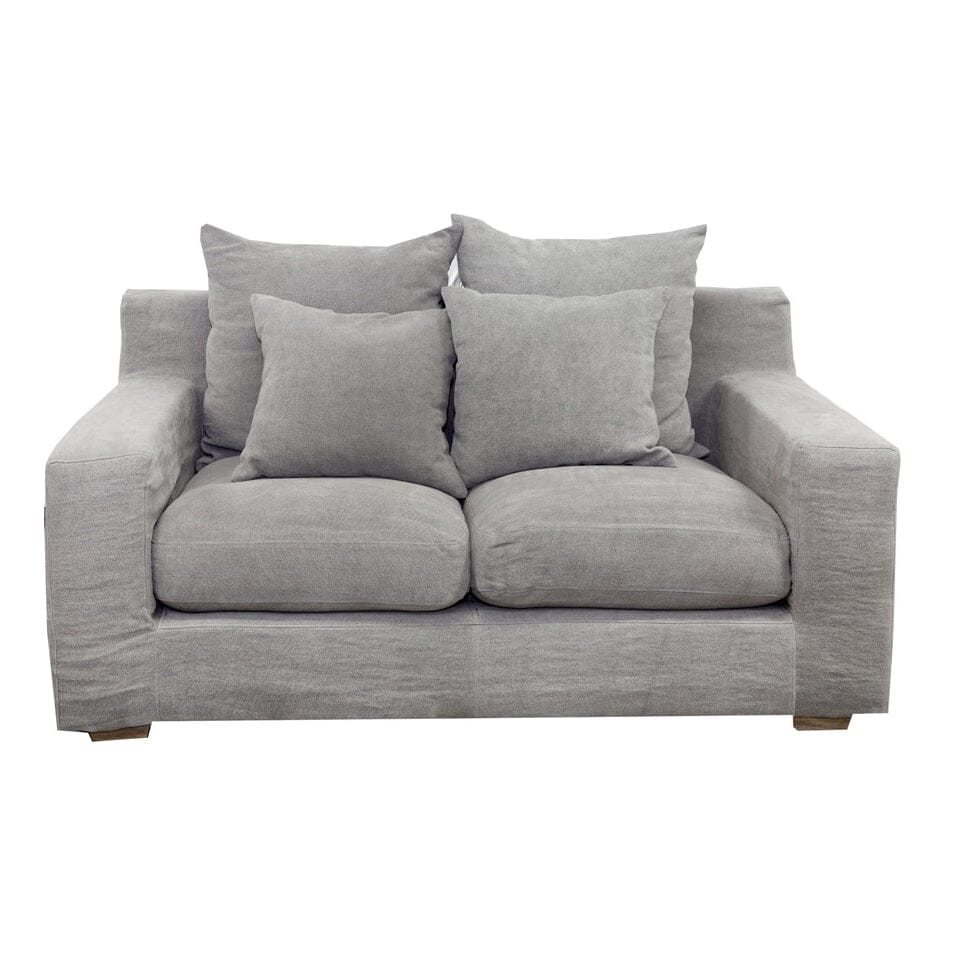 Clareville Sofa - 2 Seater Living Furniture Beachwood Designs Grey Linen 