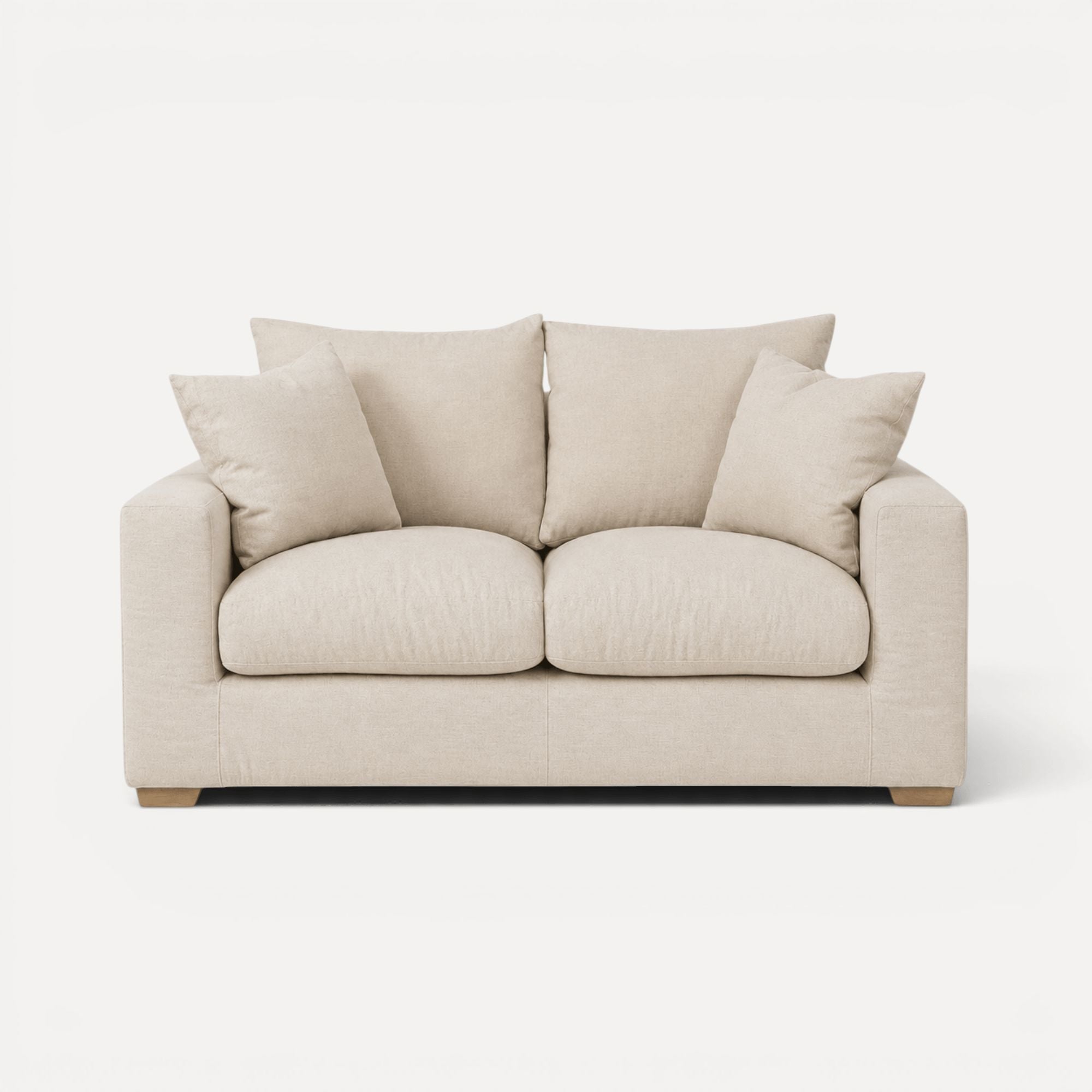 Clareville Sofa - 2 Seater Living Furniture Beachwood Designs Salt &amp; Pepper Linen Cotton 