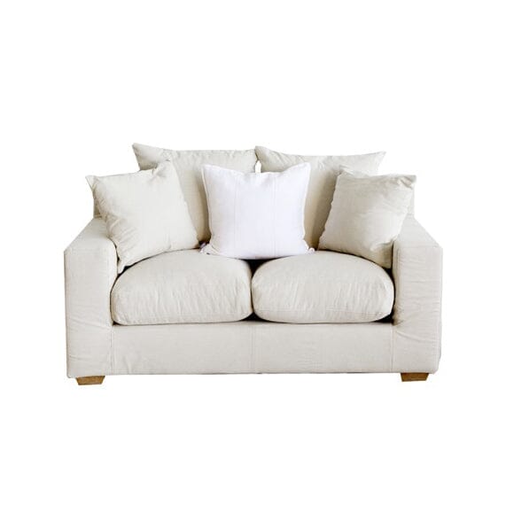 Clareville Sofa - 2 Seater Living Furniture Beachwood Designs Salt &amp; Pepper Linen Cotton 