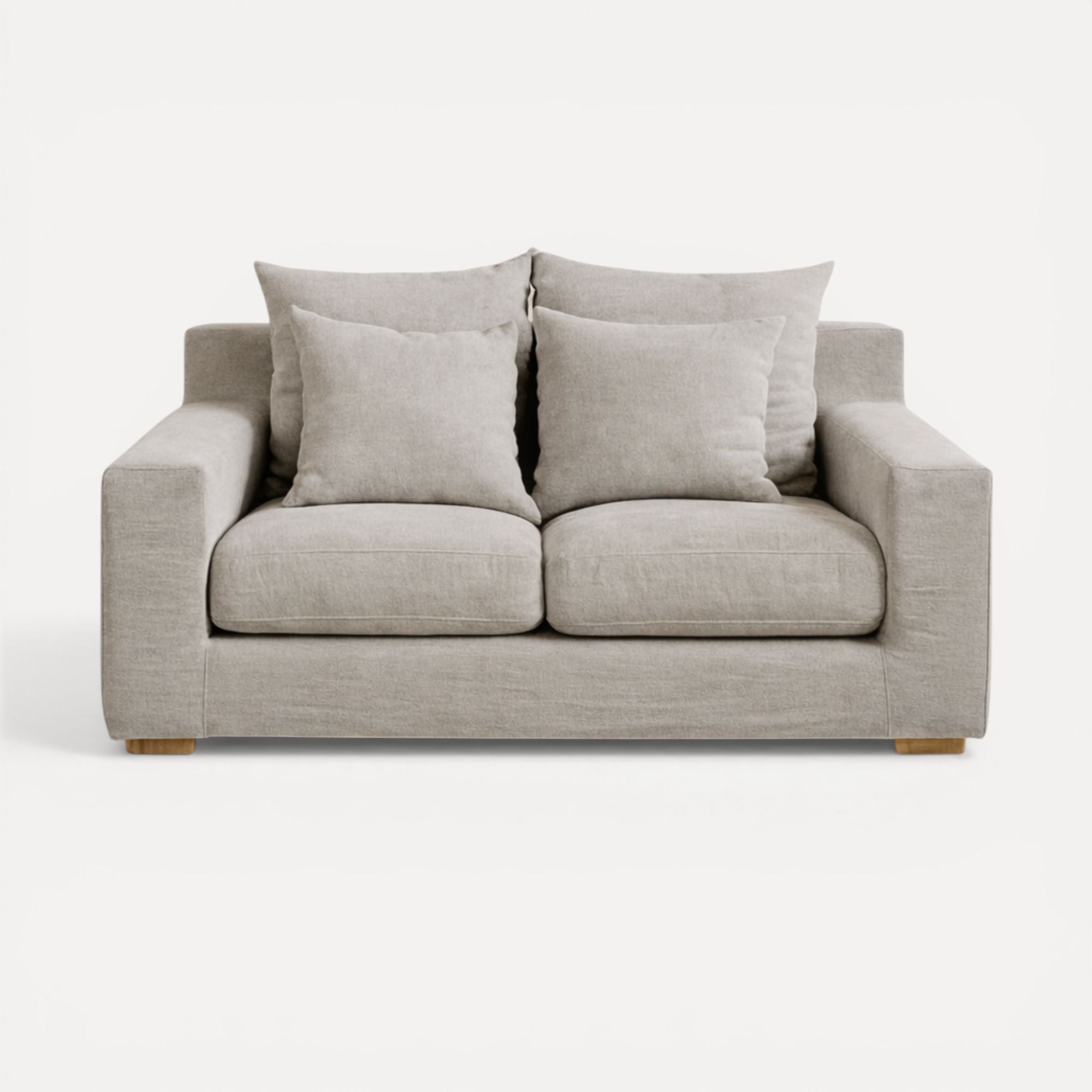 Clareville Sofa - 2 Seater Living Furniture Beachwood Designs Shale Linen 