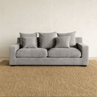 Clareville Sofa - 3 Seater Living Furniture Beachwood Designs Grey Linen 