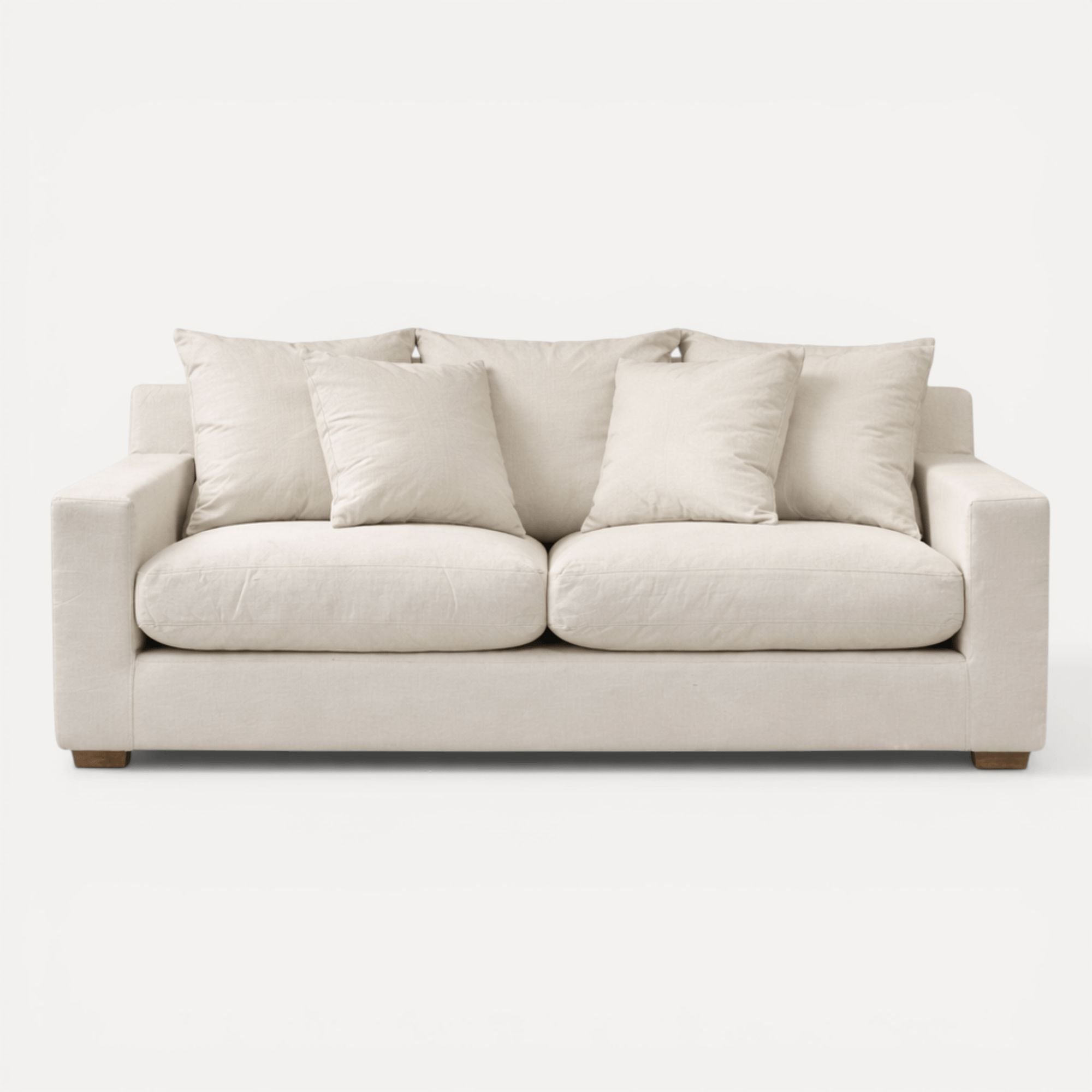 Clareville Sofa - 3 Seater Living Furniture Beachwood Designs Salt &amp; Pepper Linen Cotton
