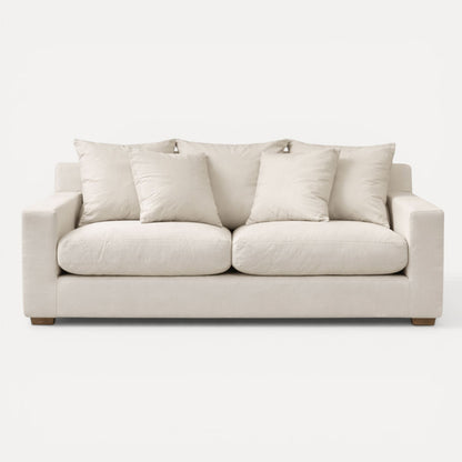 Clareville Sofa - 3 Seater Living Furniture Beachwood Designs Salt &amp; Pepper Linen Cotton