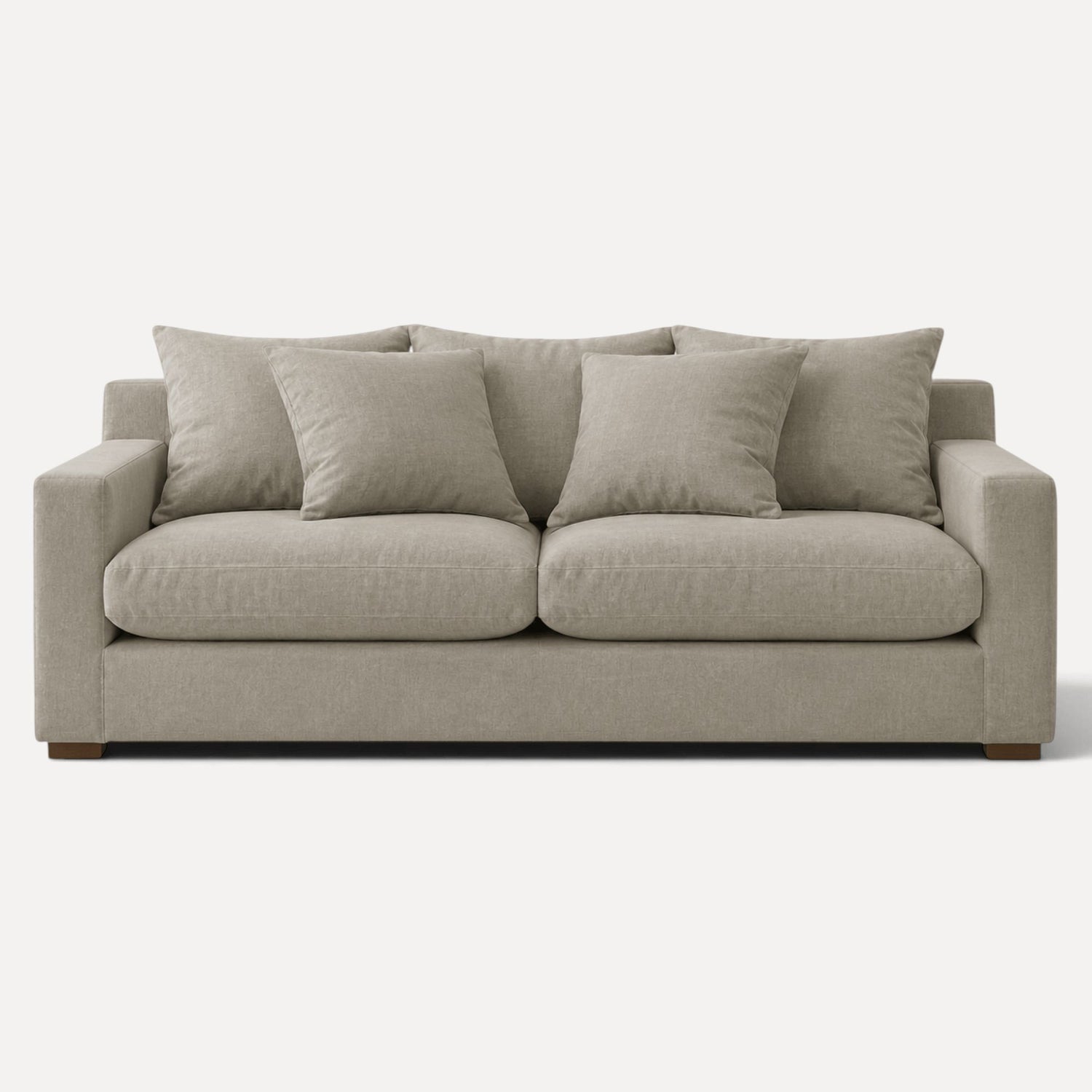 Clareville Sofa - 3 Seater Living Furniture Beachwood Designs Shale Linen 