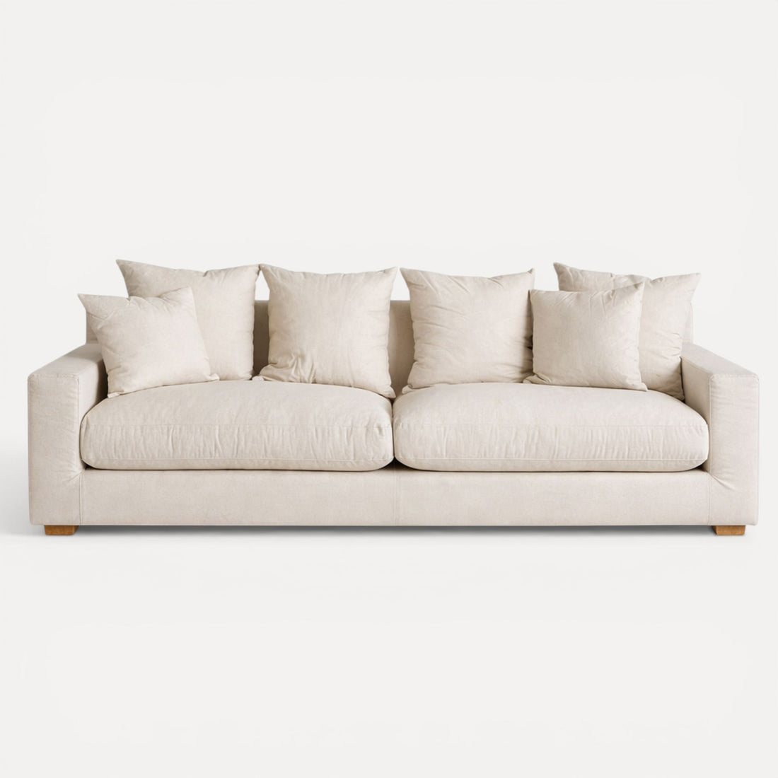 Clareville Sofa - 4 Seater Living Furniture Beachwood Designs Salt &amp; Pepper Linen Cotton 