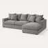 Clareville Sofa with Chaise Living Furniture Beachwood Designs Grey Linen 
