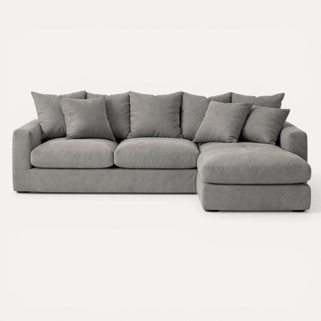 Clareville Sofa with Chaise Living Furniture Beachwood Designs Grey Linen 