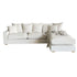 Clareville Sofa with Chaise Living Furniture Beachwood Designs Salt & Pepper Linen Cotton 