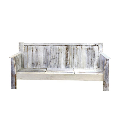 Classic Outdoor Daybed Outdoor Furniture Beachwood Designs Outdoor Fence Paling Whitewash (OD-FT-2) 