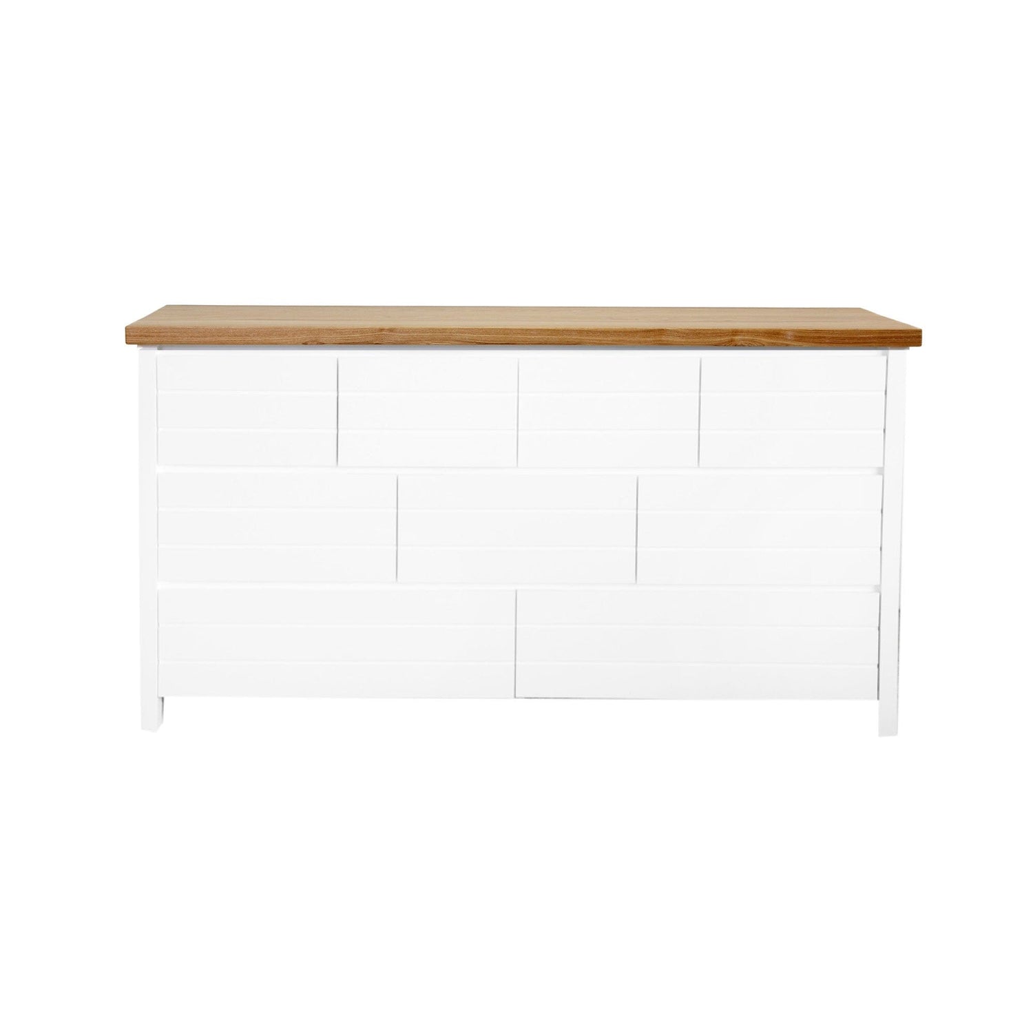 Coast 9-Drawer Chest of Drawers L1800mm Bedroom Furniture Beachwood Designs White &amp; Limed Ash 