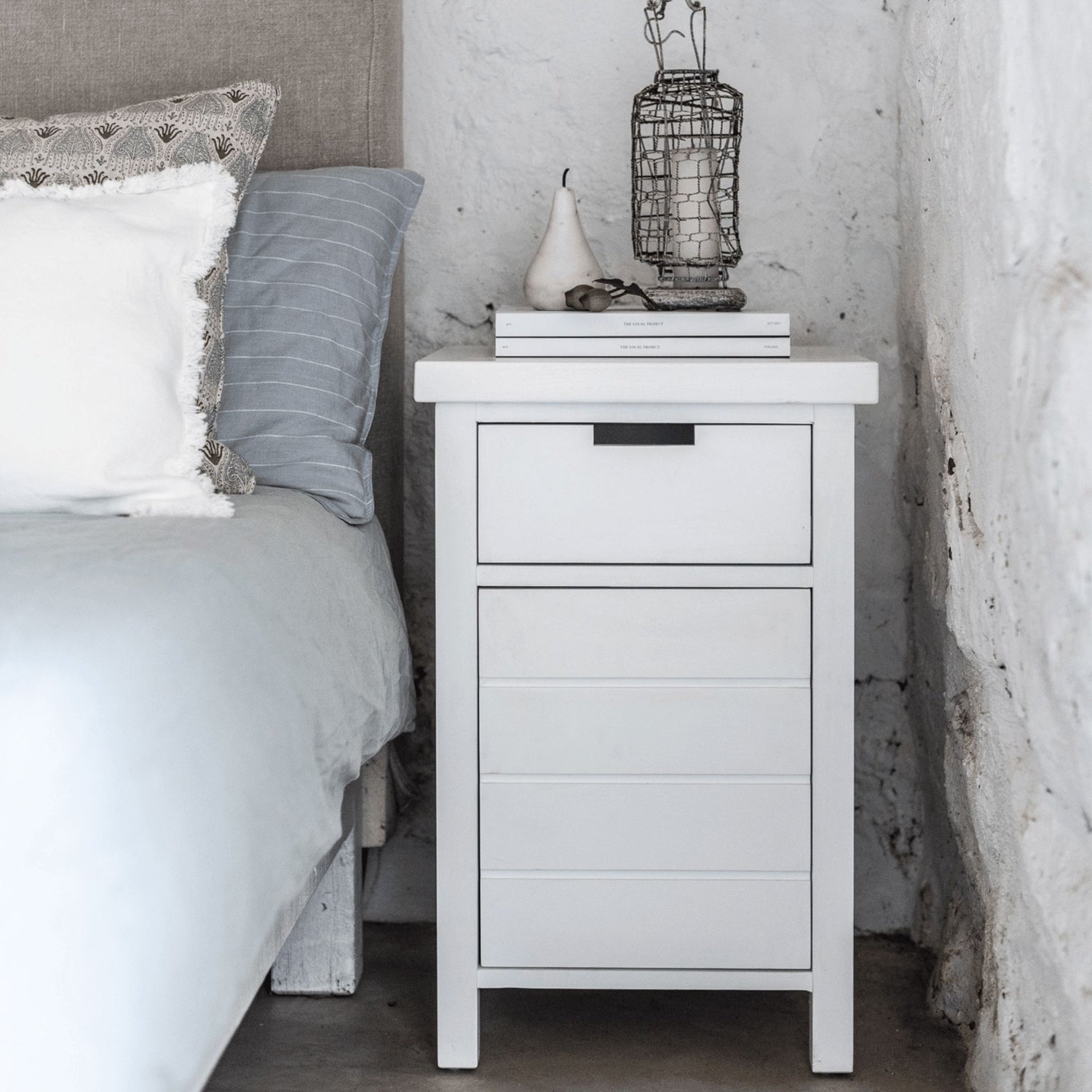 Coast Bedside Bedroom Furniture Beachwood Designs White 