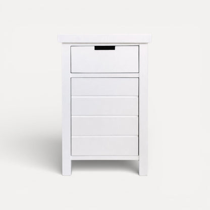 Coast Bedside L450mm - 1 Drawer &amp; Door Bedroom Furniture Beachwood Designs White 
