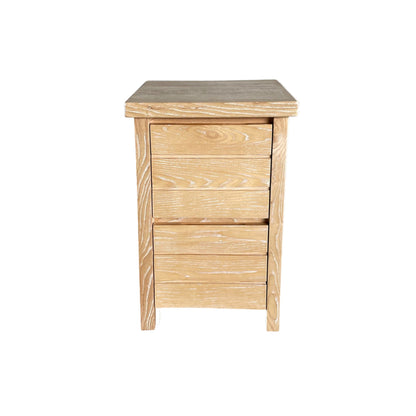 Coast Bedside L450mm - 2 Drawer Bedroom Furniture Beachwood Designs Limed Ash 