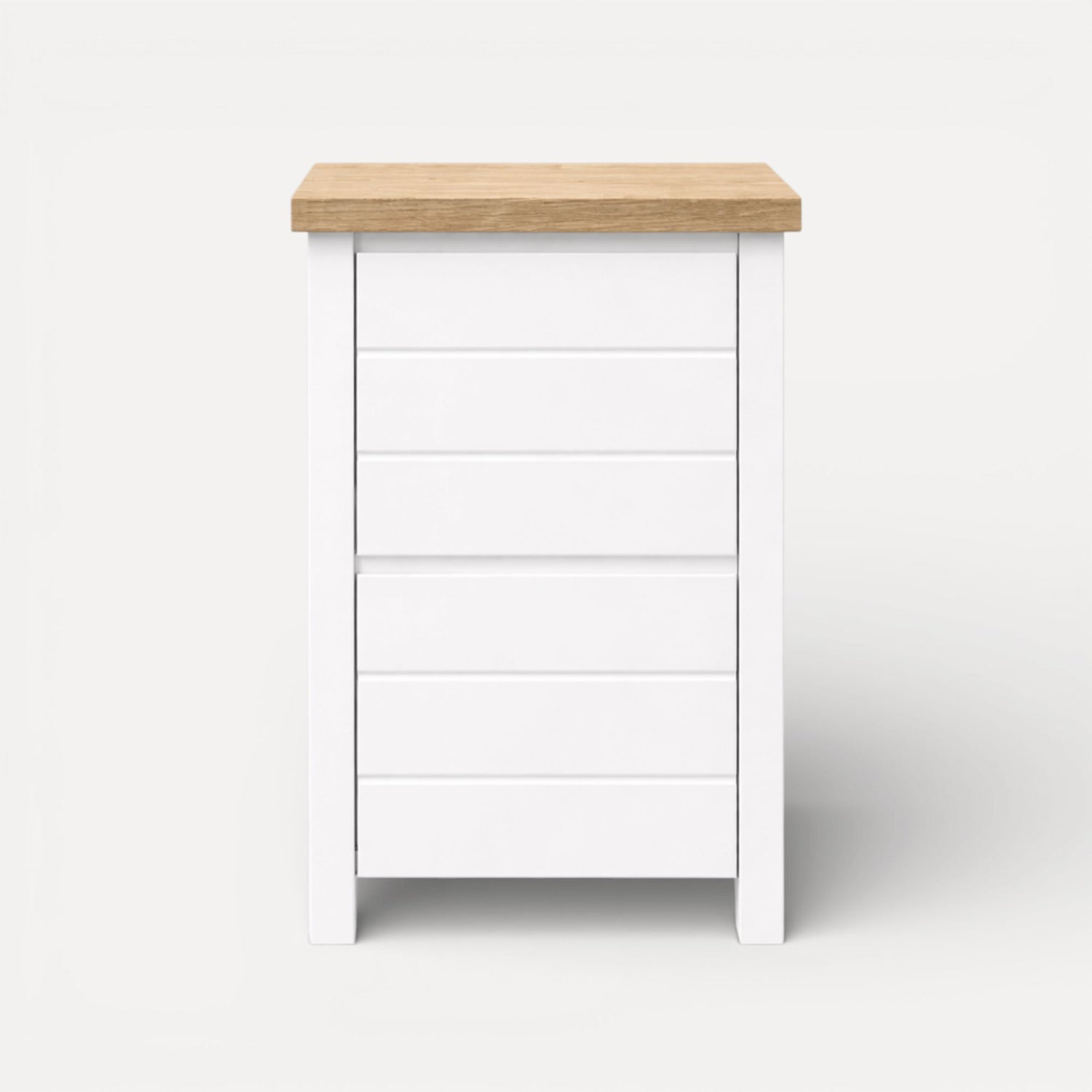 Coast Bedside L450mm - 2 Drawer Bedroom Furniture Beachwood Designs White &amp; Limed Ash 