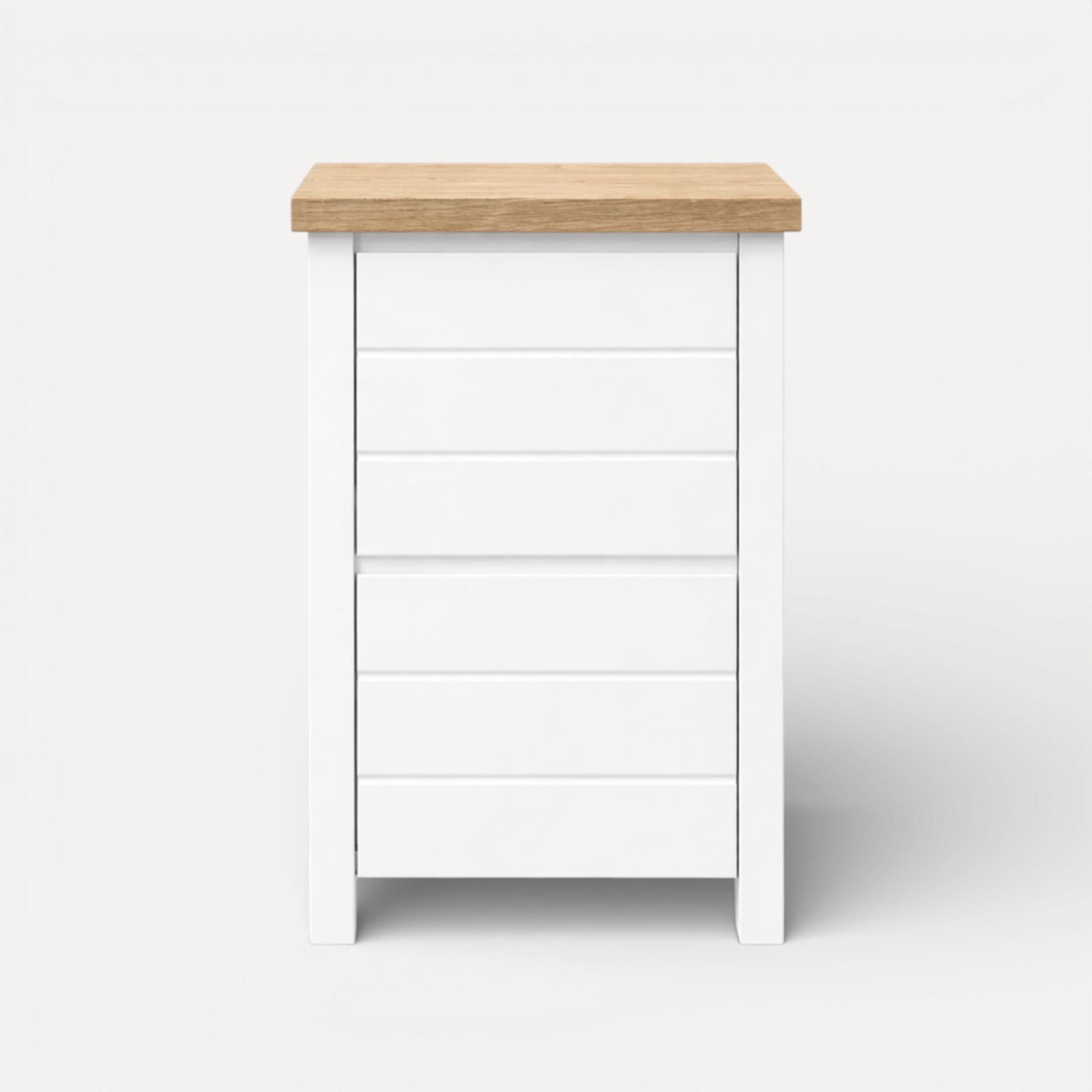 Coast Bedside L450mm - 2 Drawer Bedroom Furniture Beachwood Designs White &amp; Limed Ash 